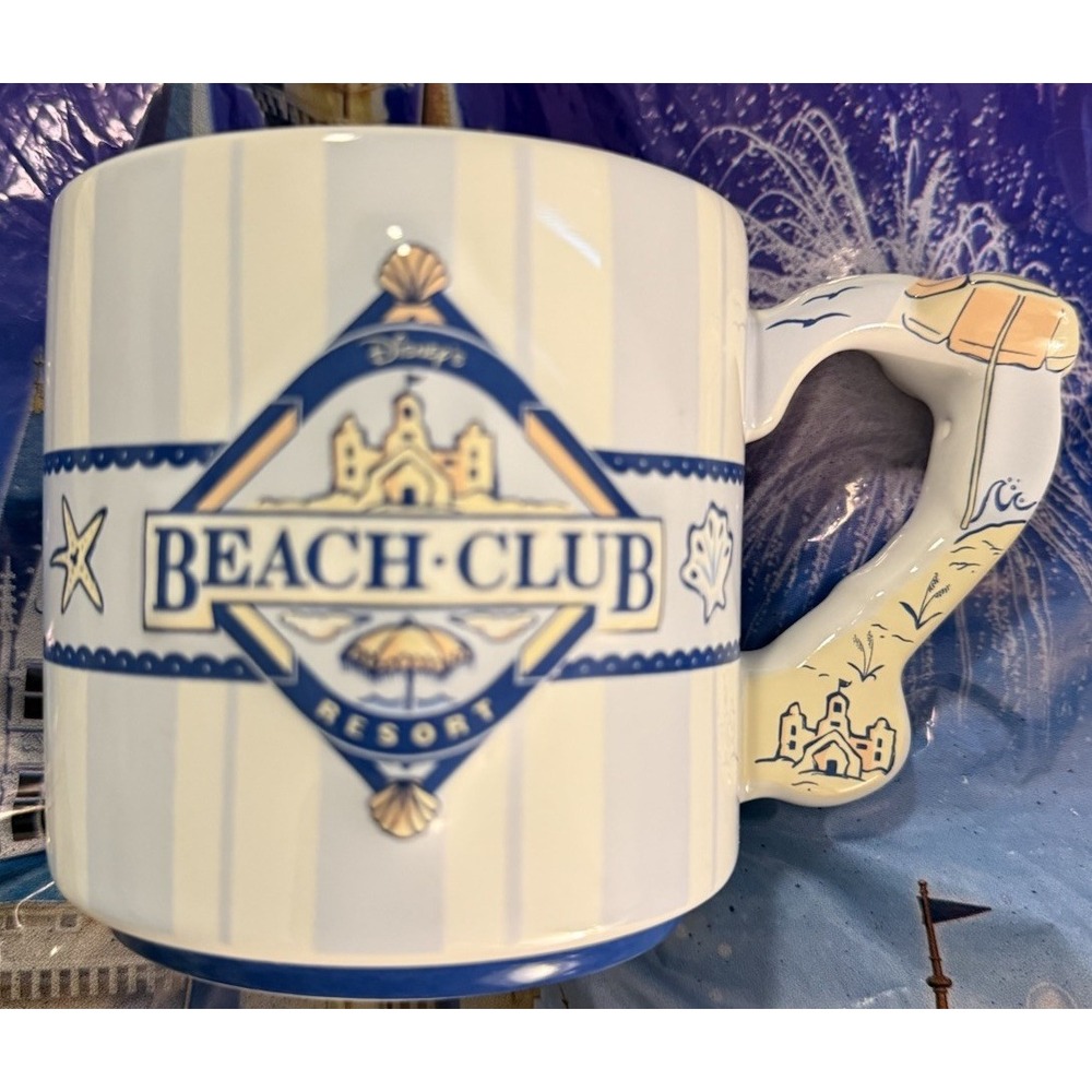 Disney Parks Beach Club Resort Coffee Cup Mug Beach Ball Sandcastle